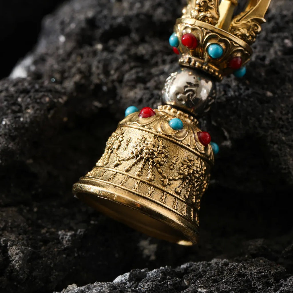 Dharma Deer Vajra Bell Pendant (Ghanta)