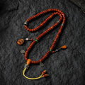 Dharma Deer Yak Bone Necklace 108 Mala Beads