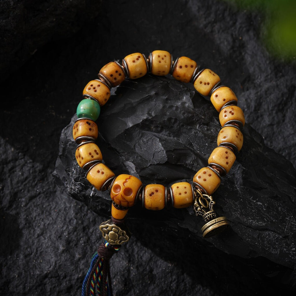 Dharma Deer Bone Bracelet Turquoise Jewelry