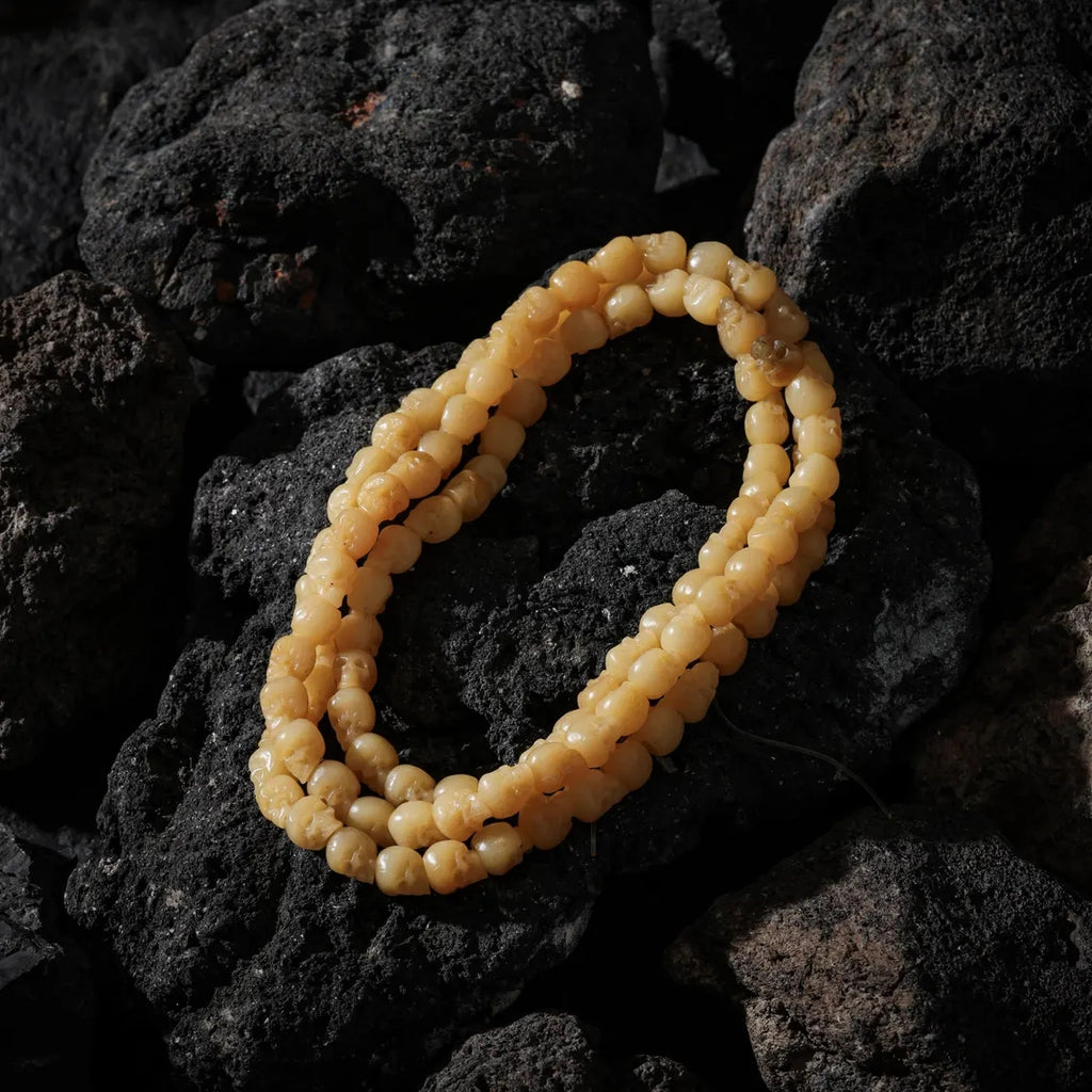 Dharma Deer Bone Skull Necklace 108 Beads