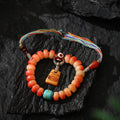 Dharma Deer Bone Bracelet Turquoise Diz bead