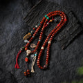 Dharma Deer Bone Necklace 108 Mala Beads