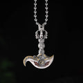 Dharma Deer Daikokuten Vajra Axe Pendant 24K Gold Vermeil