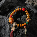 Dharma Deer Yak Bone Bracelet Tibetan Protection Talisman