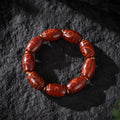 Dharma Deer Tibetan Three-Eyed Dzi Mala Bracelet