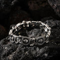 Dharma Deer Skull Chain Bracelet, 316L Stainless Steel, Heavy Statement Bracelet, Spring Clasp