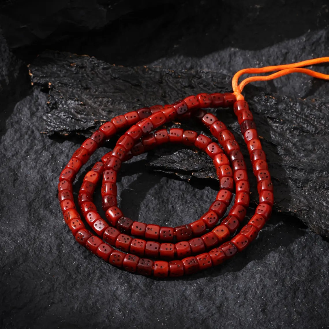 Dharma Deer Bone Necklace 108 Mala Beads