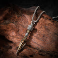 Dharma Deer Sterling Silver Phurba Pendant Necklace