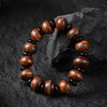 Dharma Deer Tibetan Dzi Mala Bracelet Agate Stretch Bracelet, Spiritual Protection Jewelry