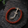 Dharma Deer Vajra Rudraksha Beads Bracelet Tibetan Amulet