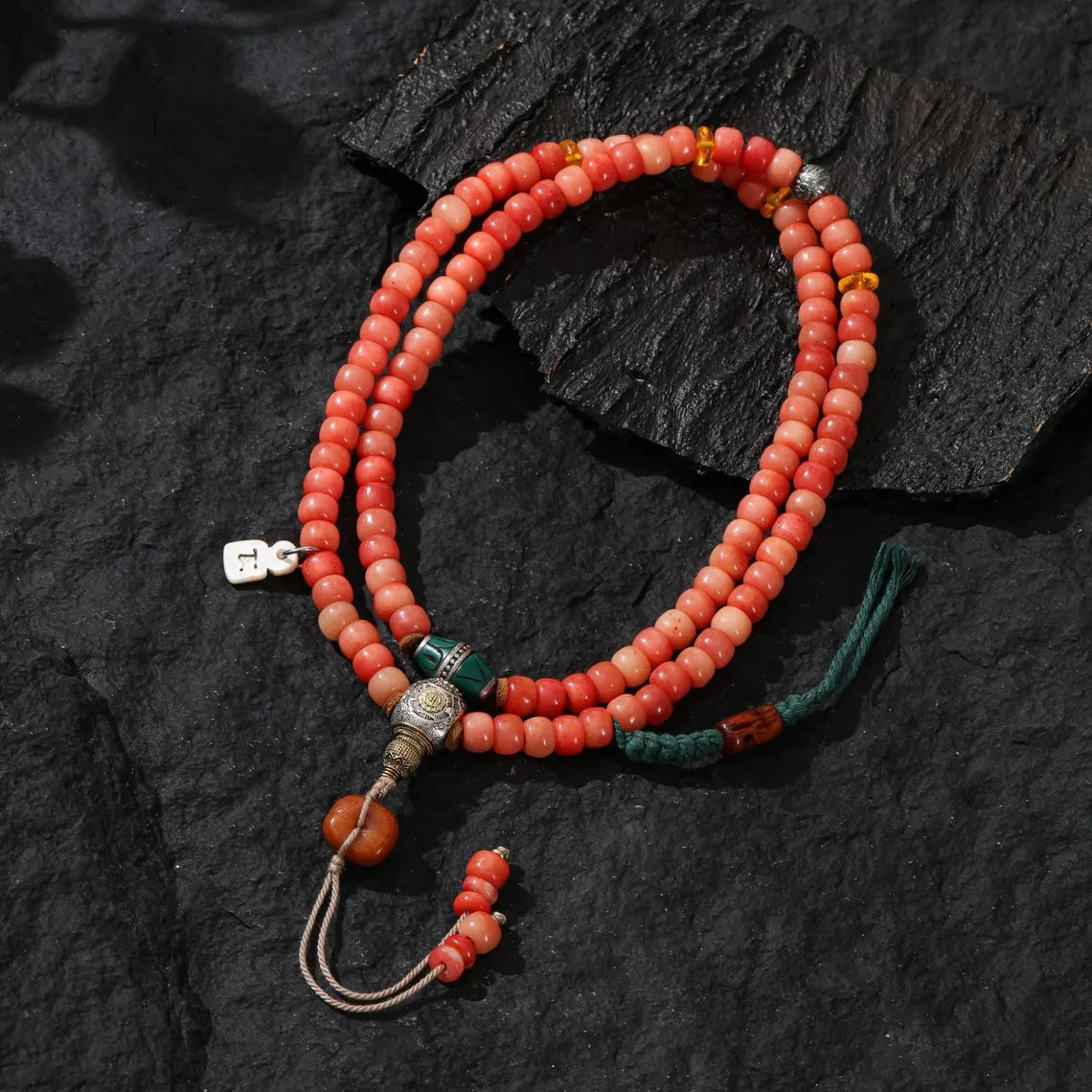 Dharma Deer Yak Bone 108 Mala Beads
