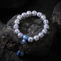 Dharma Deer Tibetan Om Sterling Silver Bracelet