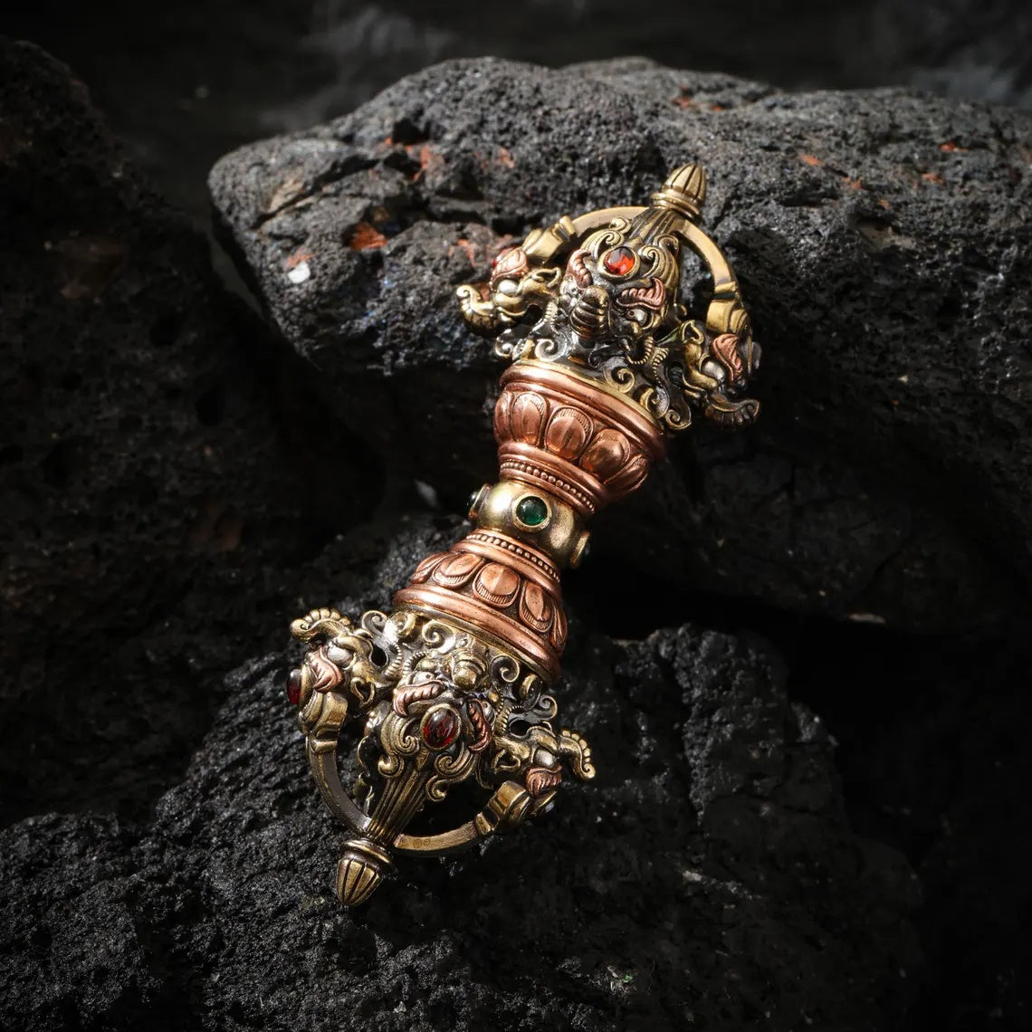 Dharma Deer Tibetan Vajra (Dorje) Handheld Talisman