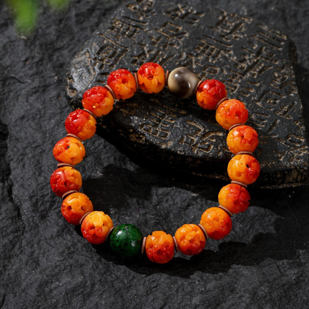 Dharma Deer Yak Bone Bracelet Hollow Design