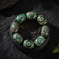 Dharma Deer Tibetan Three-Eyed Dzi Beads Bracelet