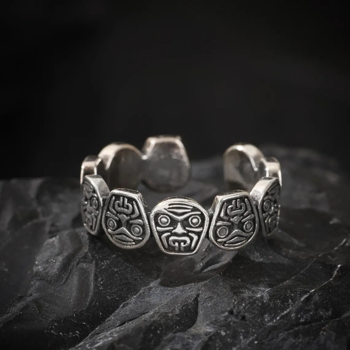 Dharma Deer Adjustable Ring Tibetan Wealth Protector Zaki
