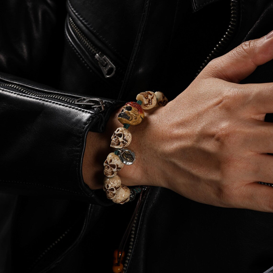 Dharma Deer Bone Bracelet Turquoise Jewelry