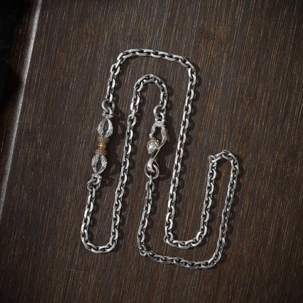 Dharma Deer Five-Pronged Vajra Necklace