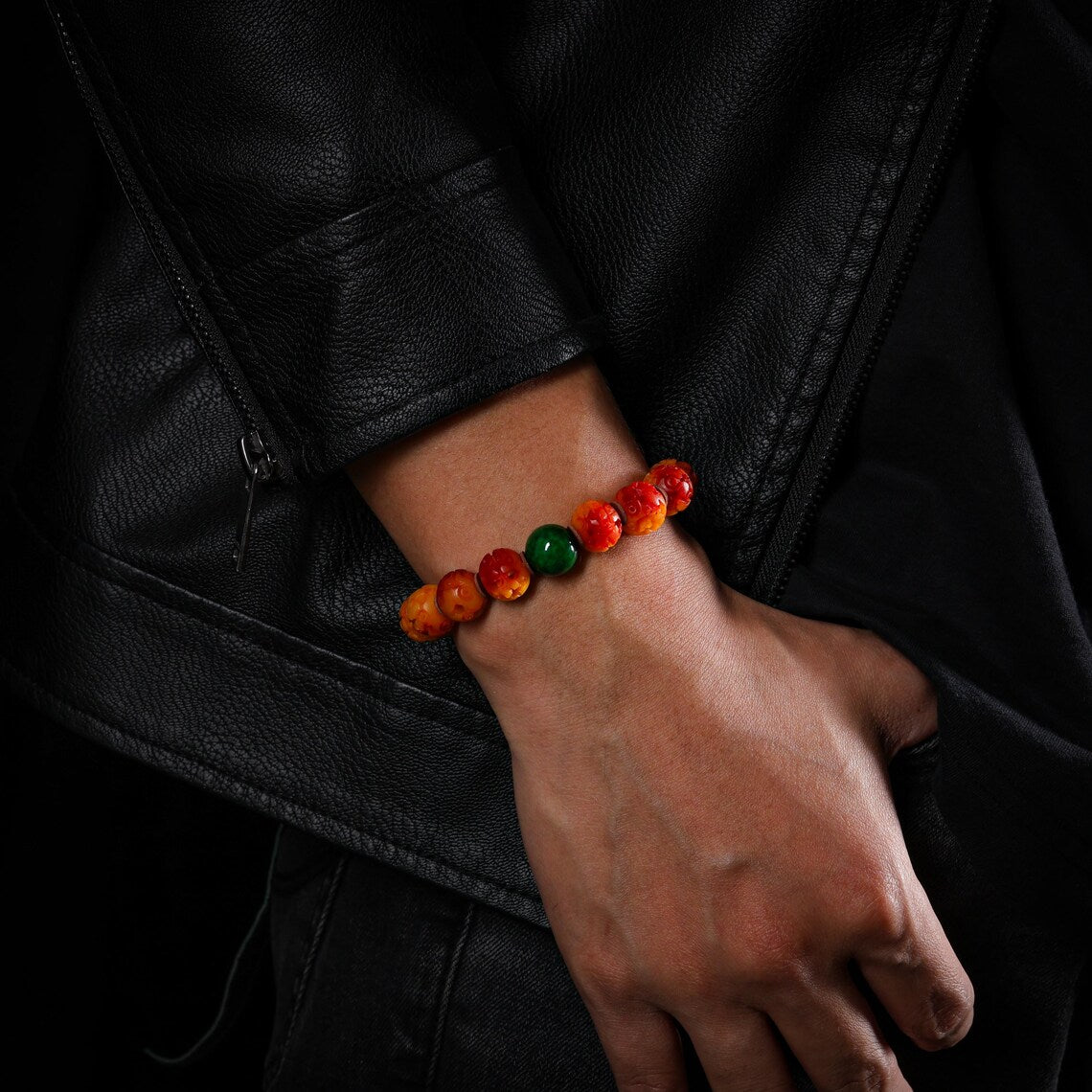 Dharma Deer Yak Bone Bracelet Hollow Design