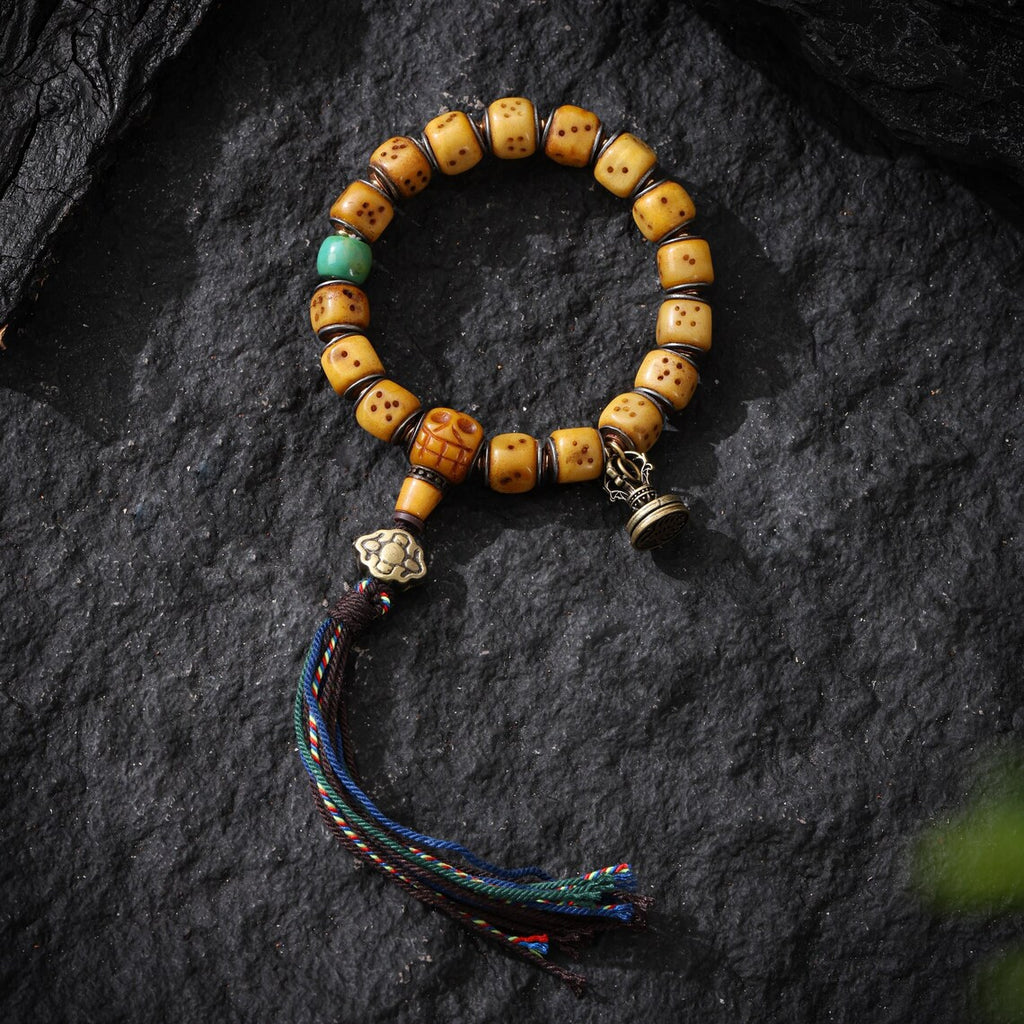 Dharma Deer Bone Bracelet Turquoise Jewelry
