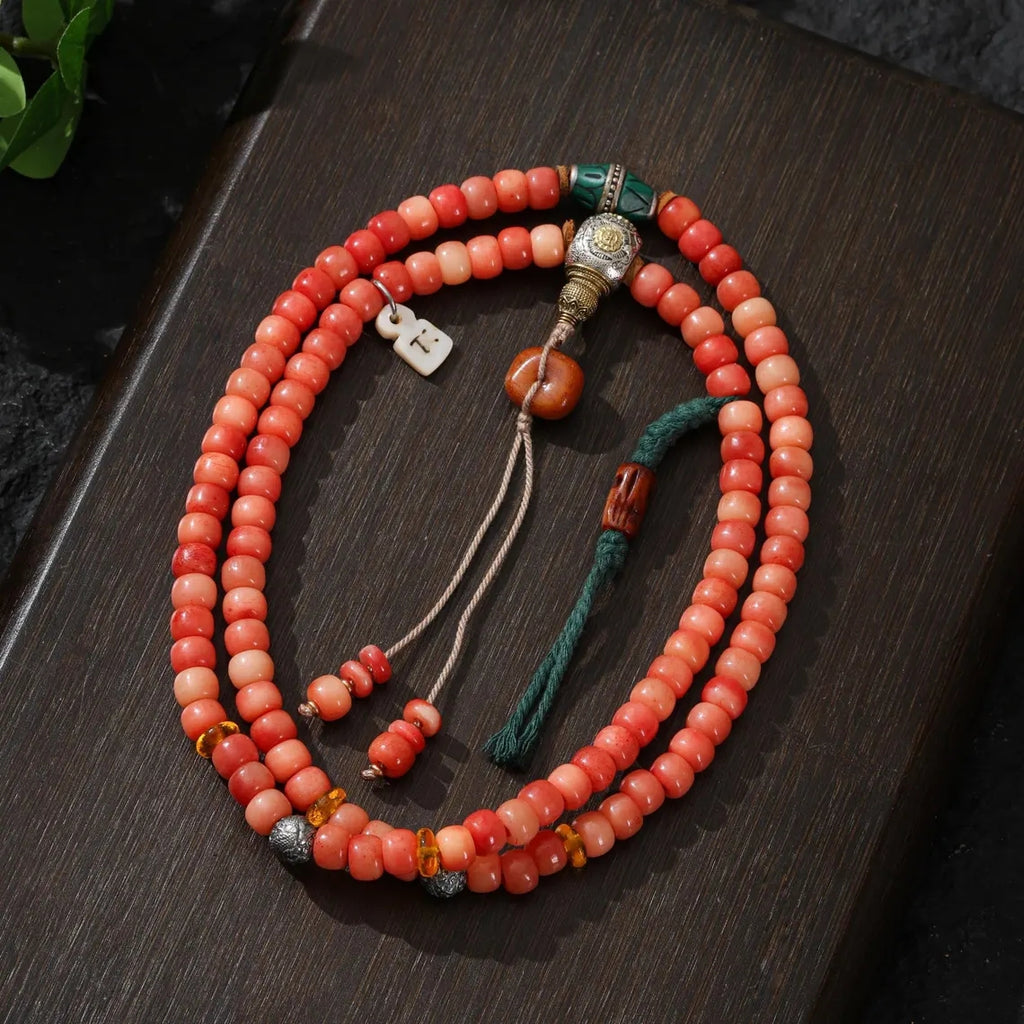 Dharma Deer Yak Bone 108 Mala Beads