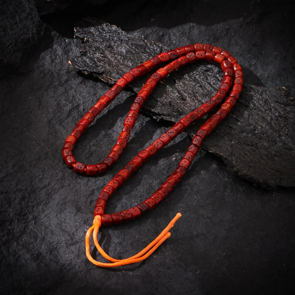 Dharma Deer Bone Necklace 108 Mala Beads
