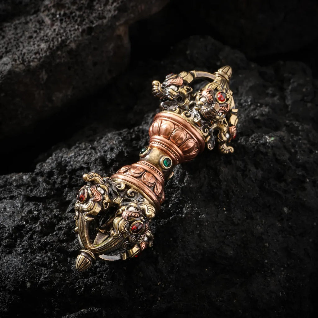 Dharma Deer Tibetan Vajra (Dorje) Handheld Talisman