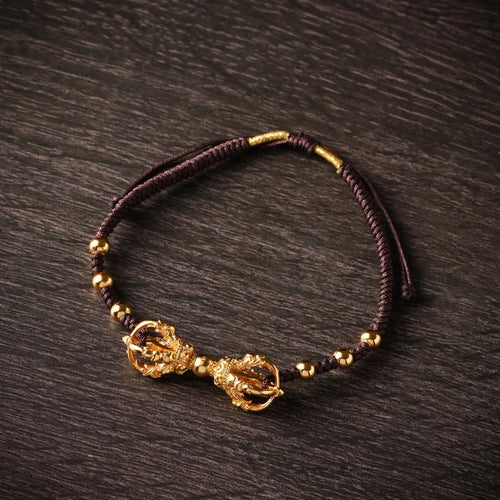 Dharma Deer 18K Gold Plated Vajra Braided Bracelet