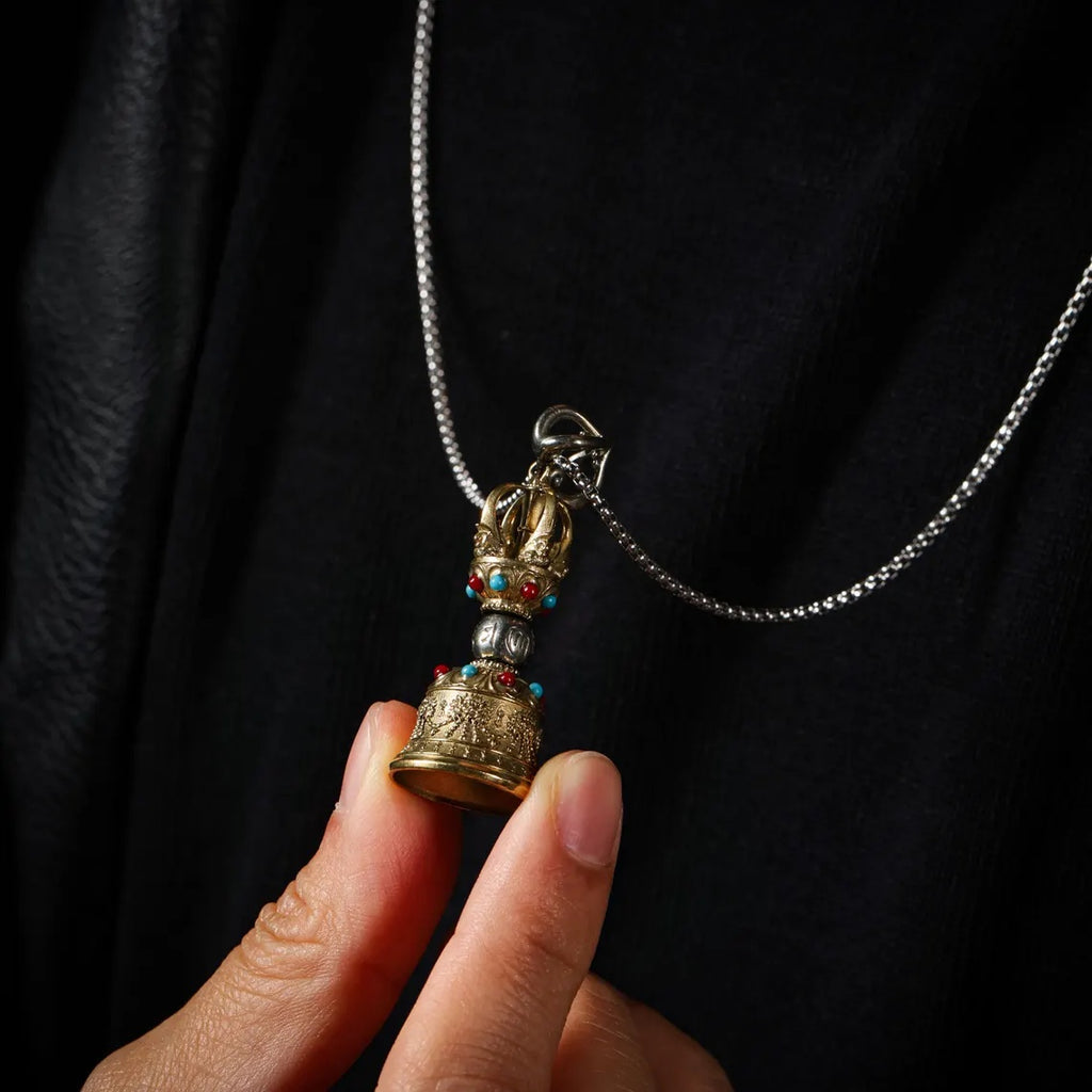 Dharma Deer Vajra Bell Pendant (Ghanta)