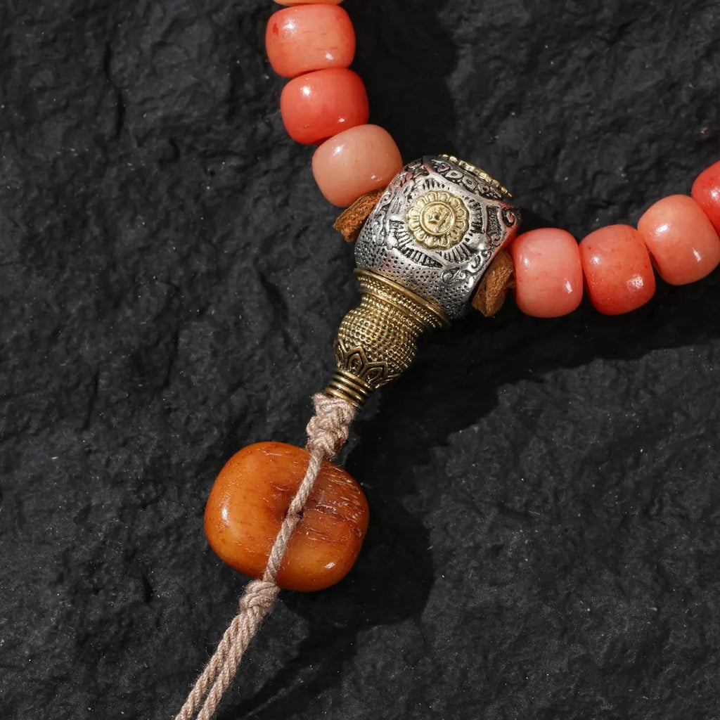 Dharma Deer Yak Bone 108 Mala Beads