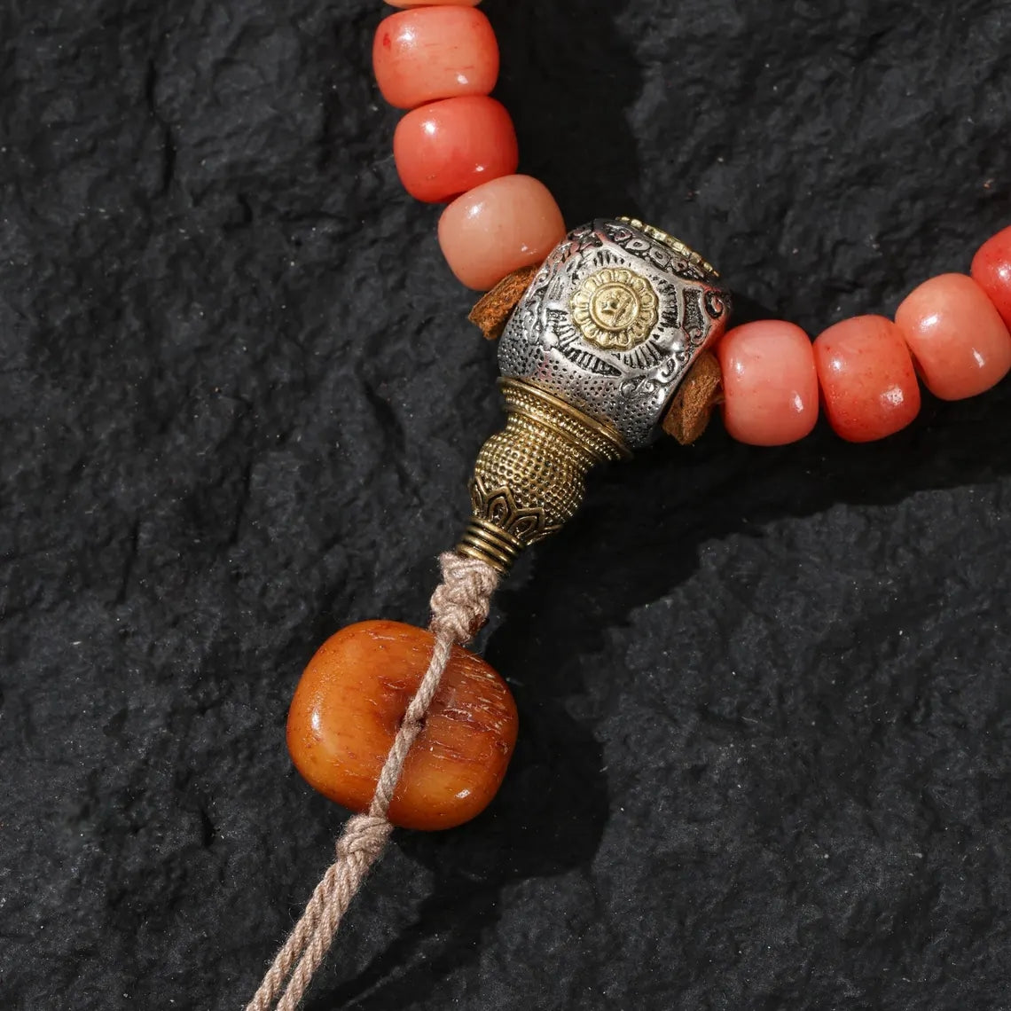 Dharma Deer Yak Bone 108 Mala Beads