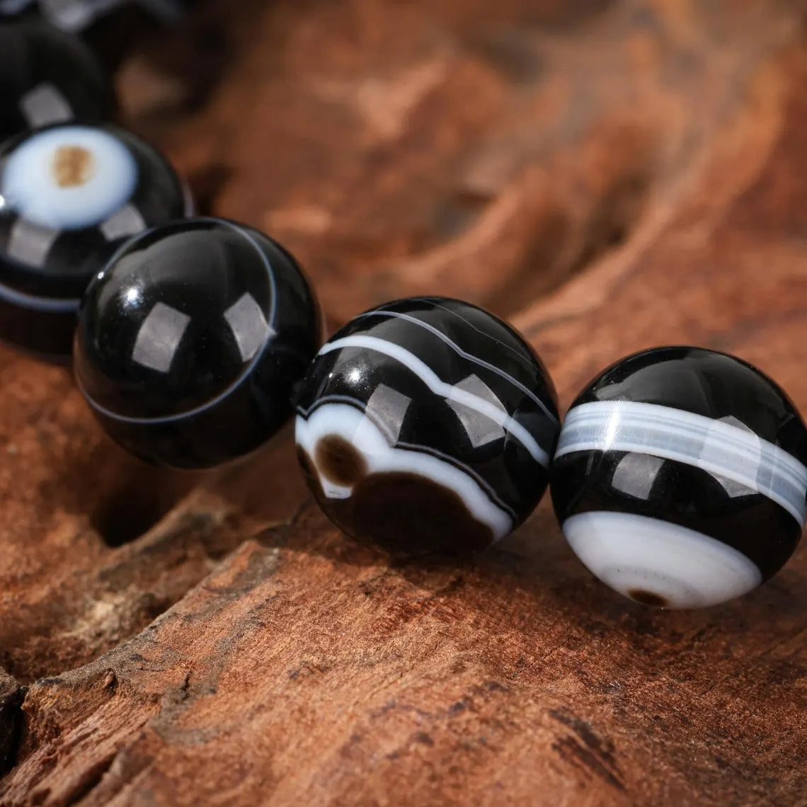 Dharma Deer Natural Black Tiger's Eye Bracelet