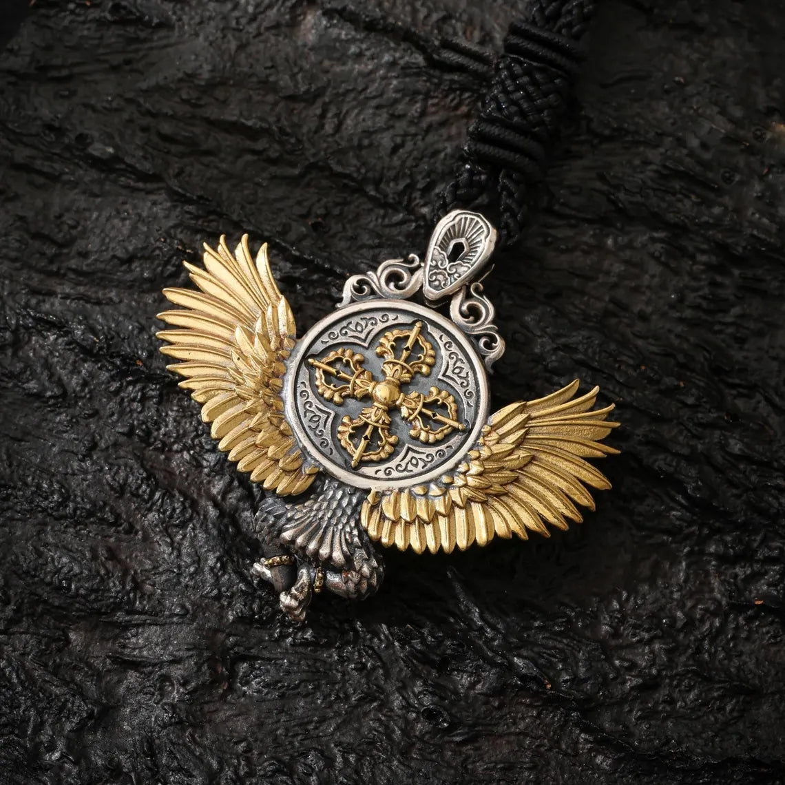 Dharma Deer Tibetan Garuda Amulet Necklace