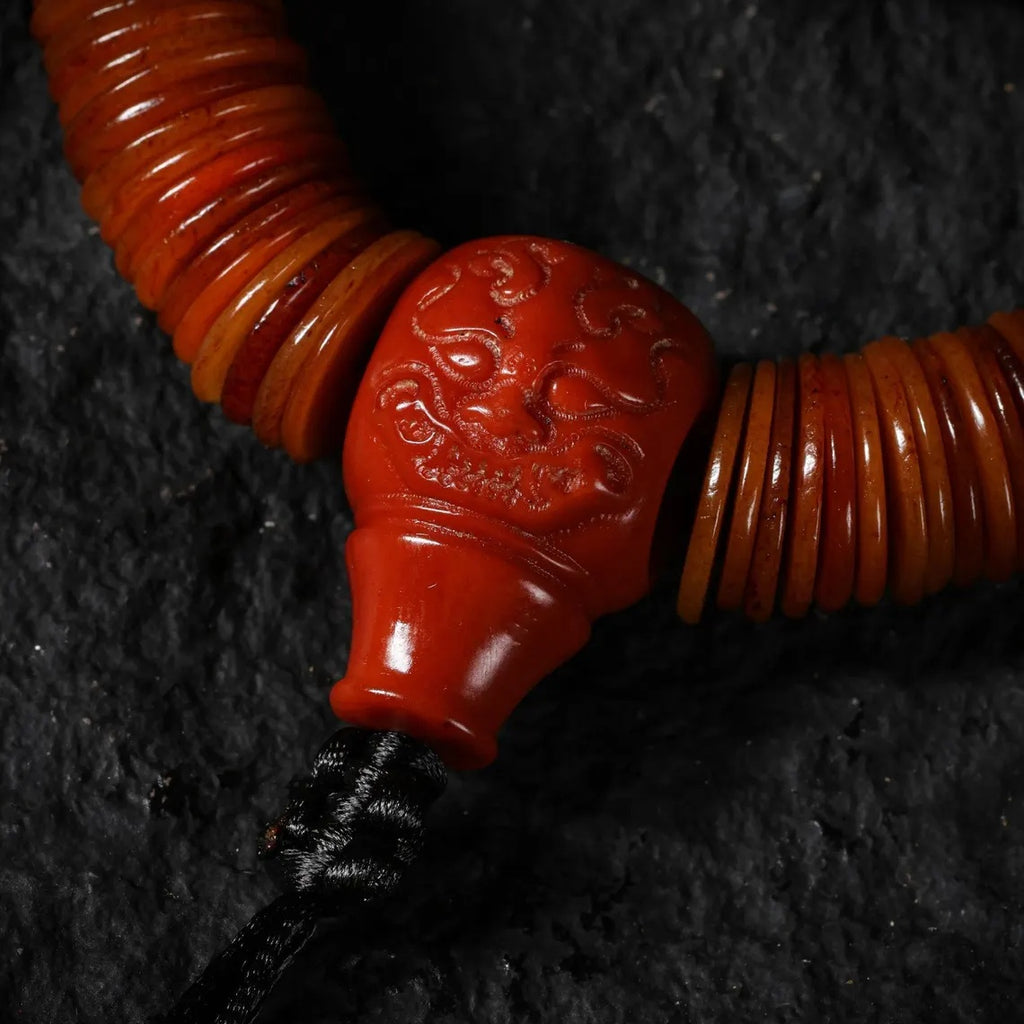 Dharma Deer Yak Bone Bracelet 108 Disc Beads