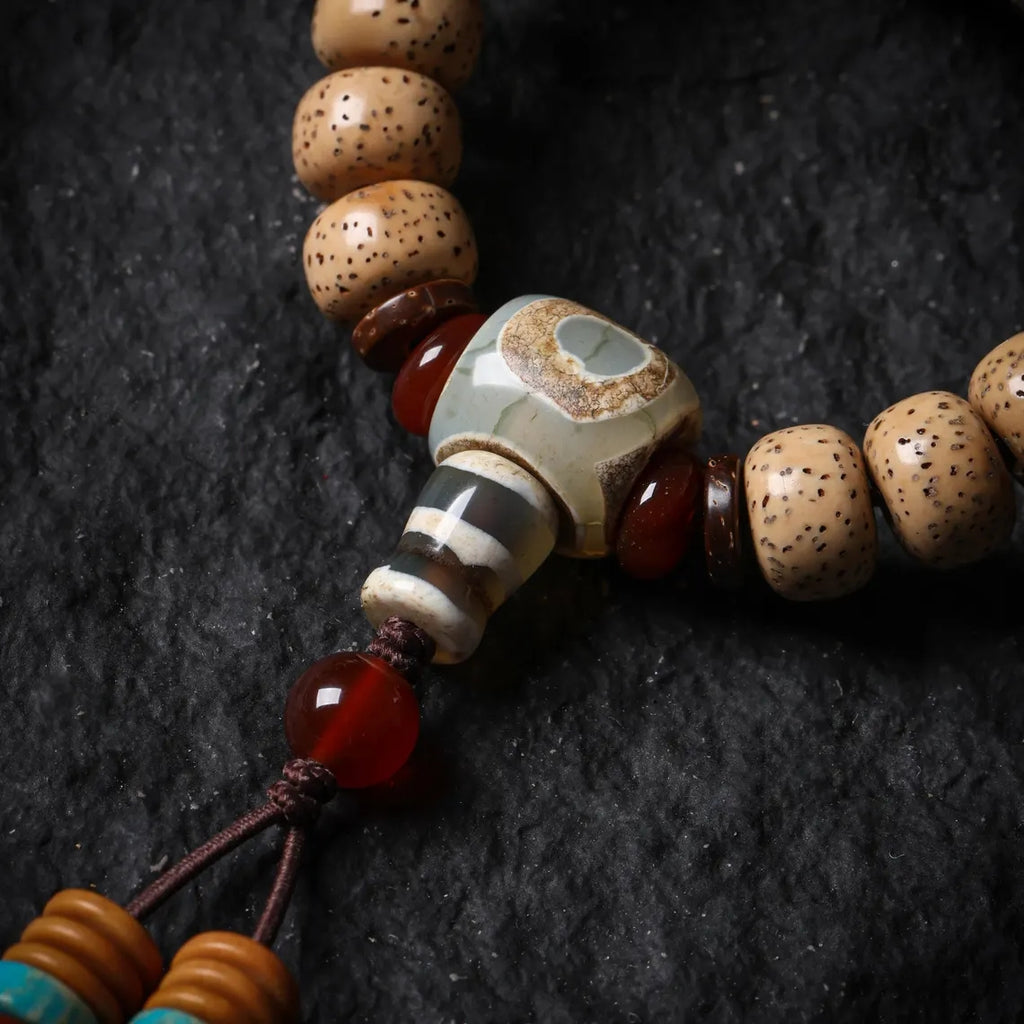 Dharma Deer Tibetan Bodhi Necklace 108 Mala Beads
