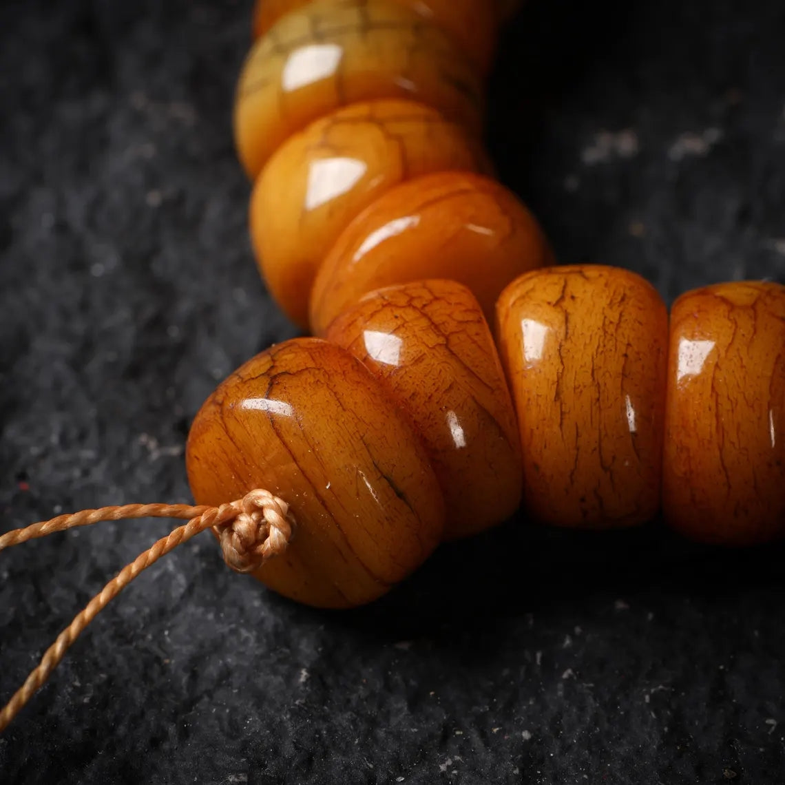 Dharma Deer Bone Necklace 108 Mala Beads