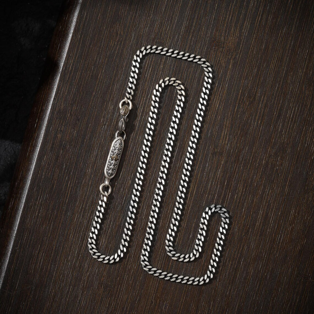Dharma Deer Dragon Scale Chain Sterling Silver
