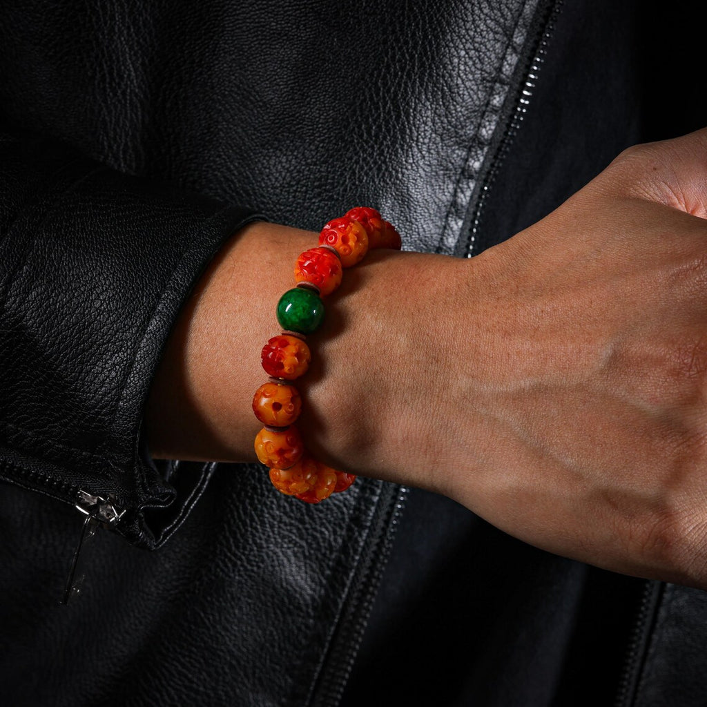 Dharma Deer Yak Bone Bracelet Hollow Design