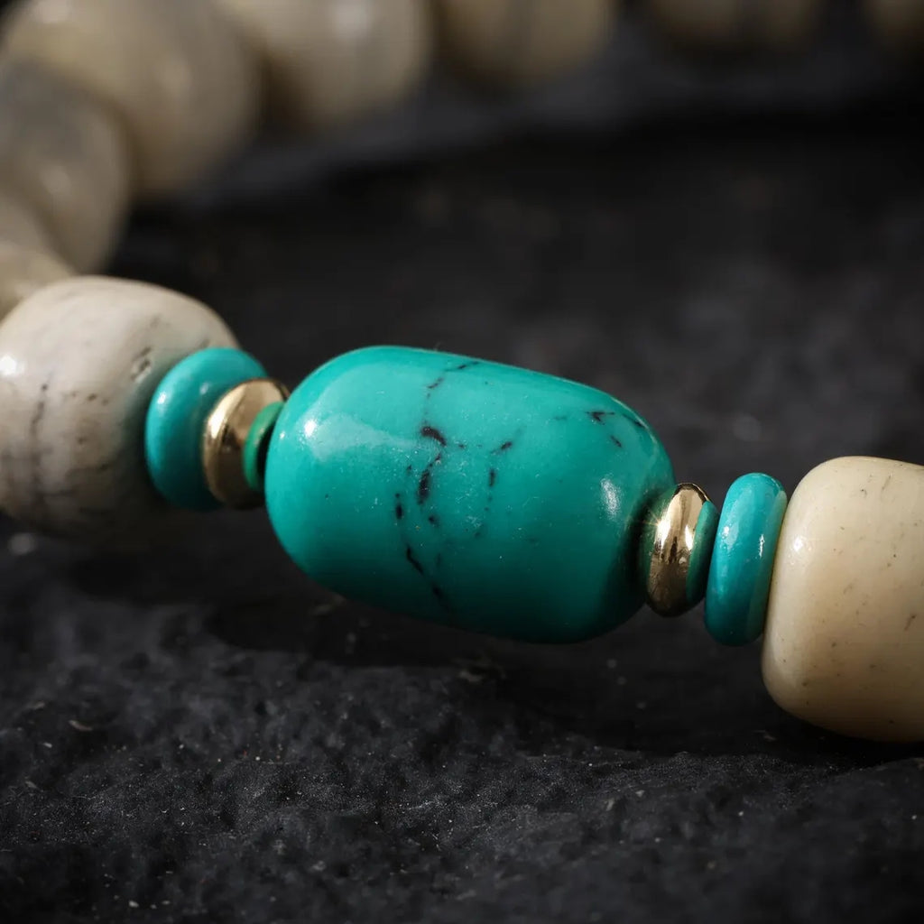 Dharma Deer Bone Bracelet Turquoise Jewelry