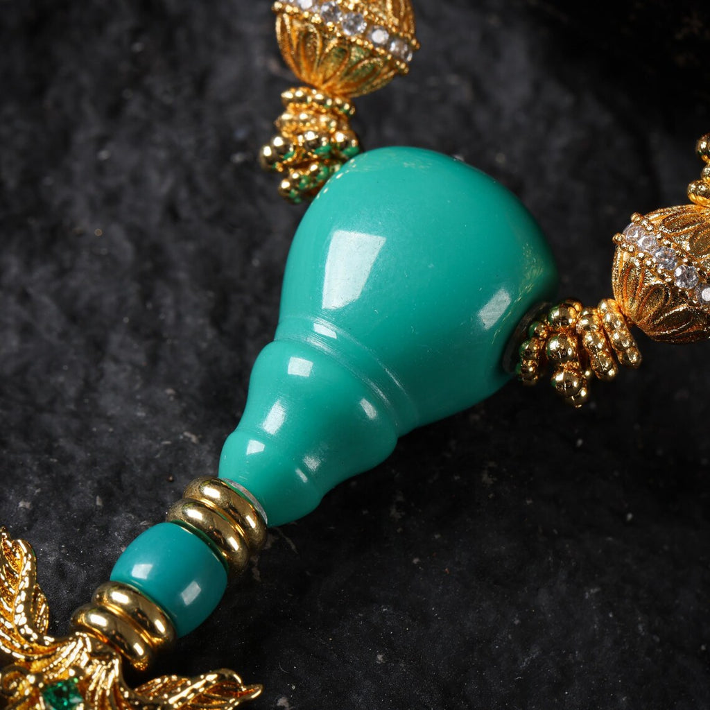 Dharma Deer Tibetan 18K Gold-Plated 108 Mala Beads