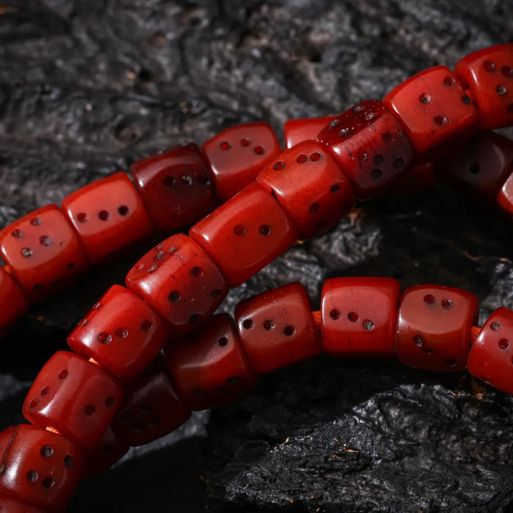Dharma Deer Bone Necklace 108 Mala Beads