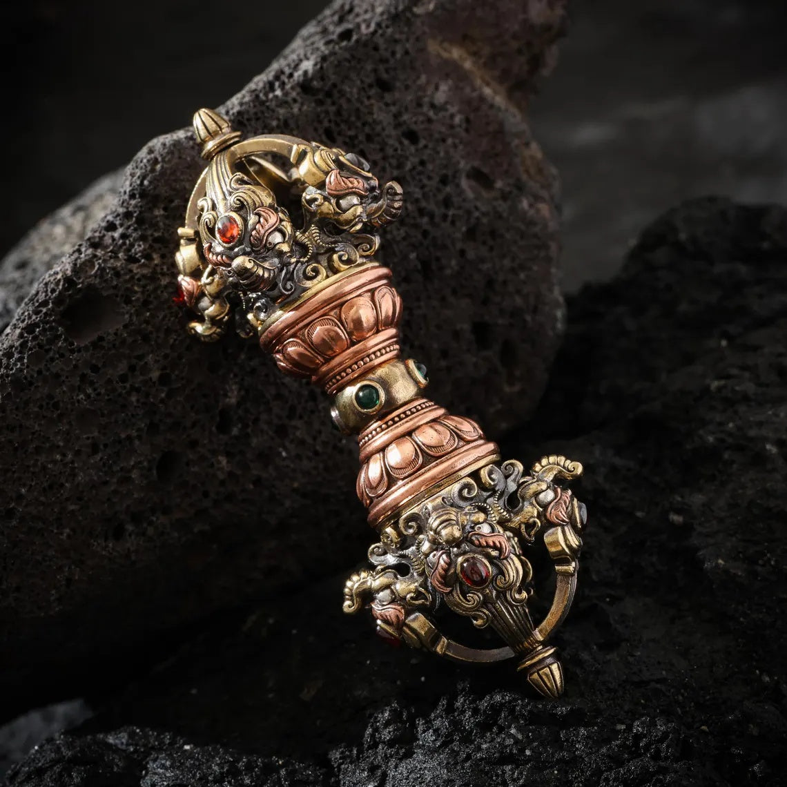 Dharma Deer Tibetan Vajra (Dorje) Handheld Talisman