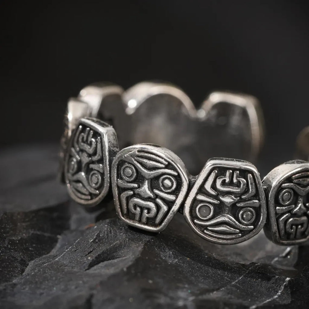 Dharma Deer Adjustable Ring Tibetan Wealth Protector Zaki