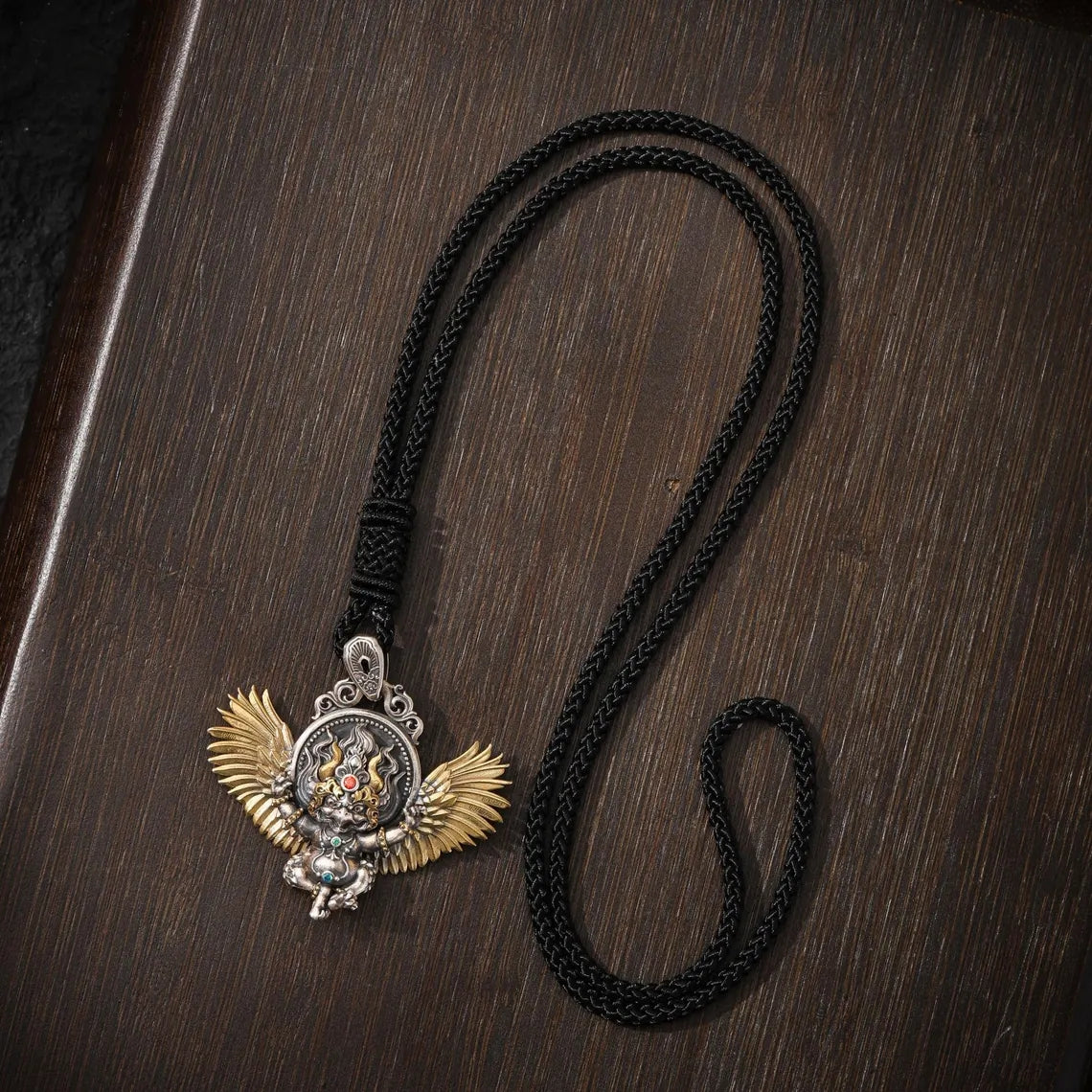 Dharma Deer Tibetan Garuda Amulet Necklace