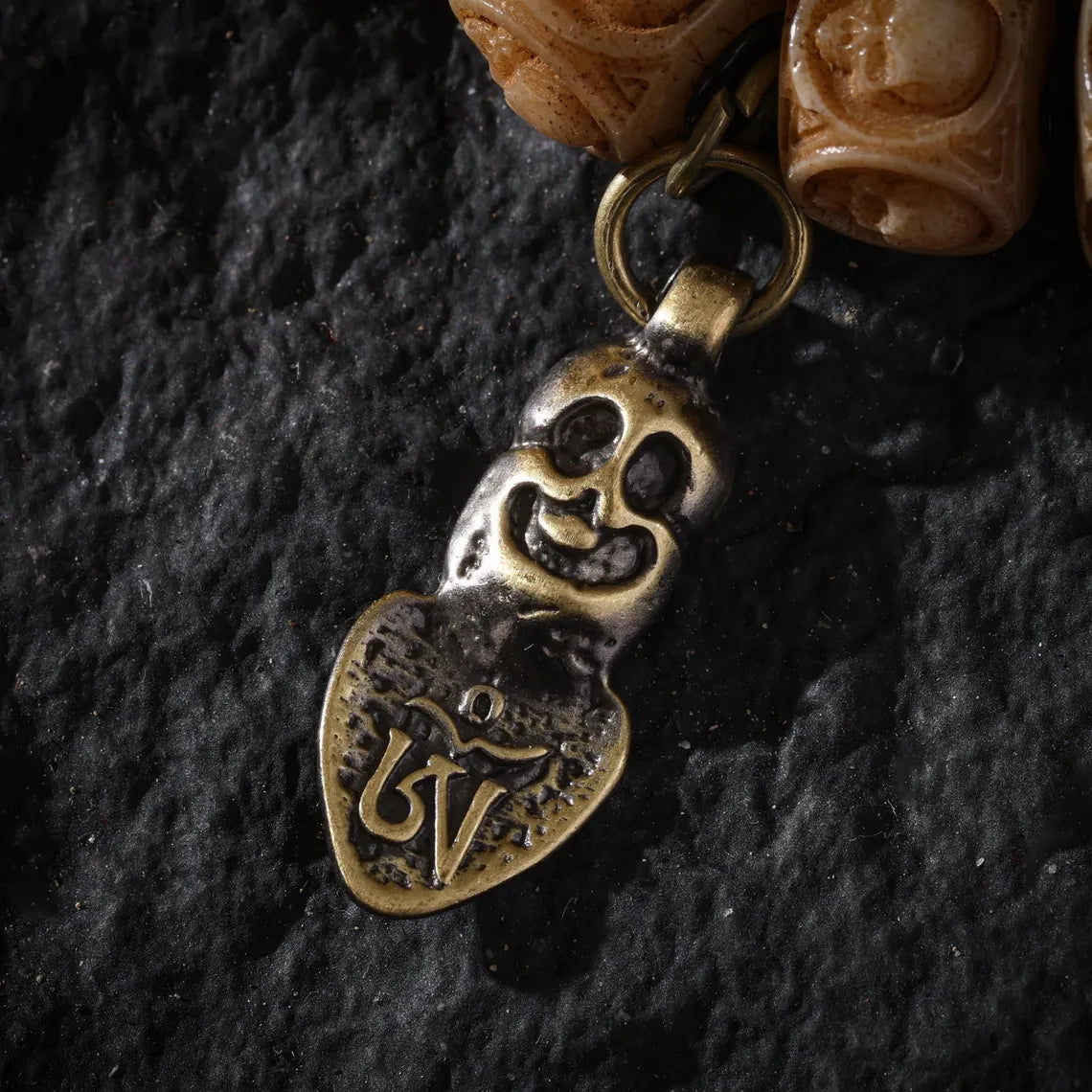 Dharma Deer Yak Bone Skull Bracelet