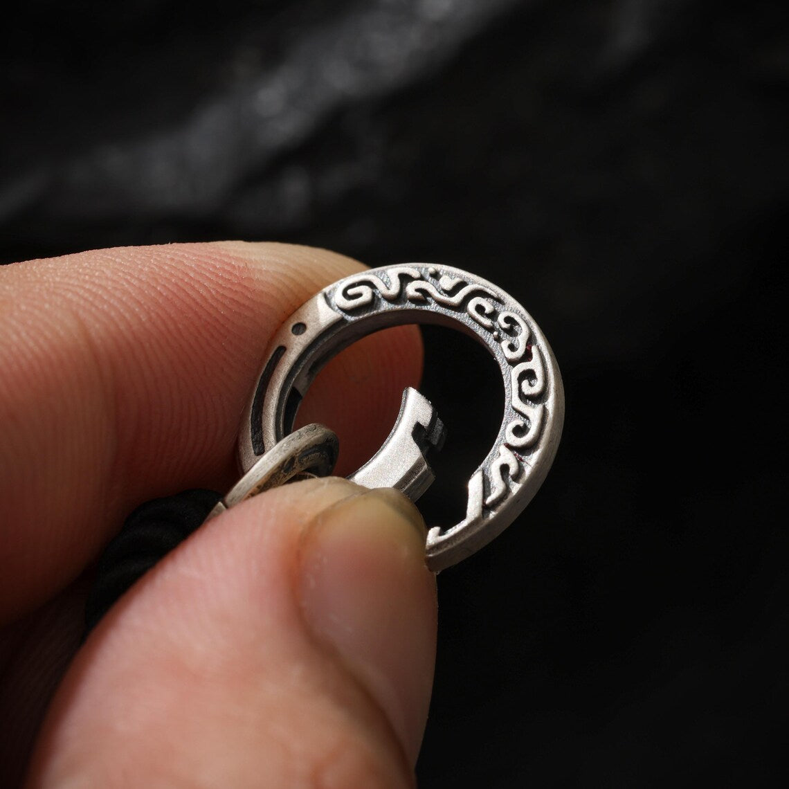 Dharma Deer Dragon Scale Chain Sterling Silver