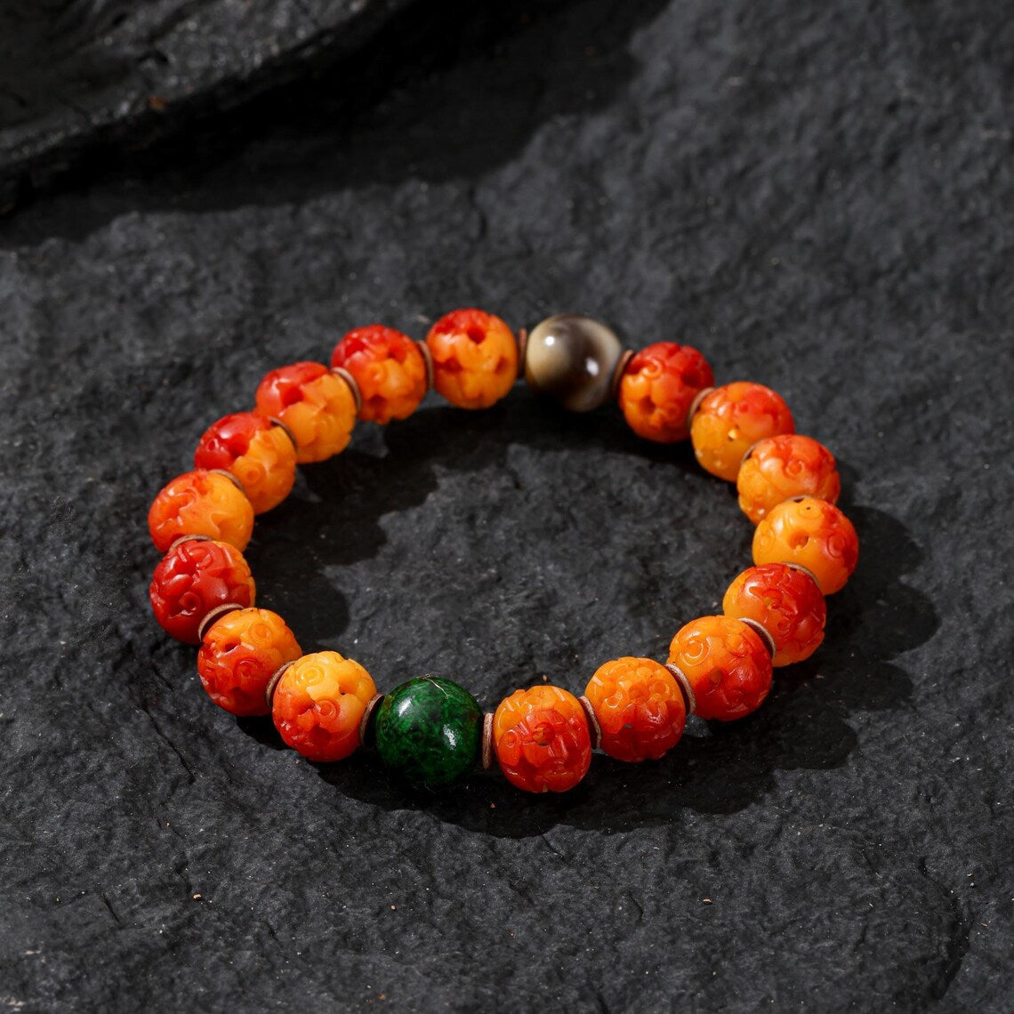 Dharma Deer Yak Bone Bracelet Hollow Design