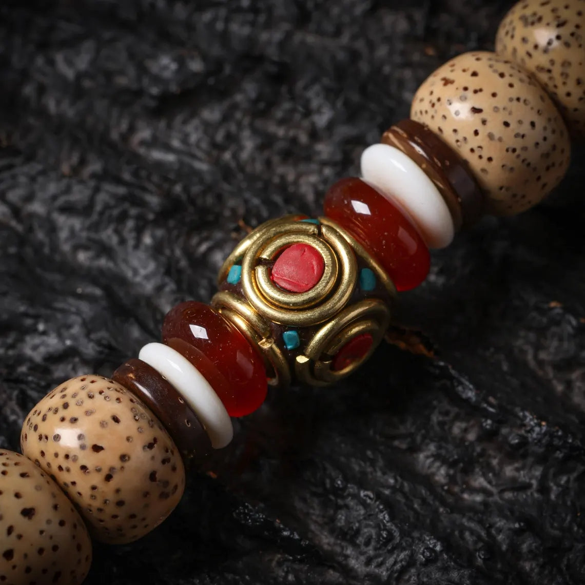 Dharma Deer Tibetan Bodhi Necklace 108 Mala Beads