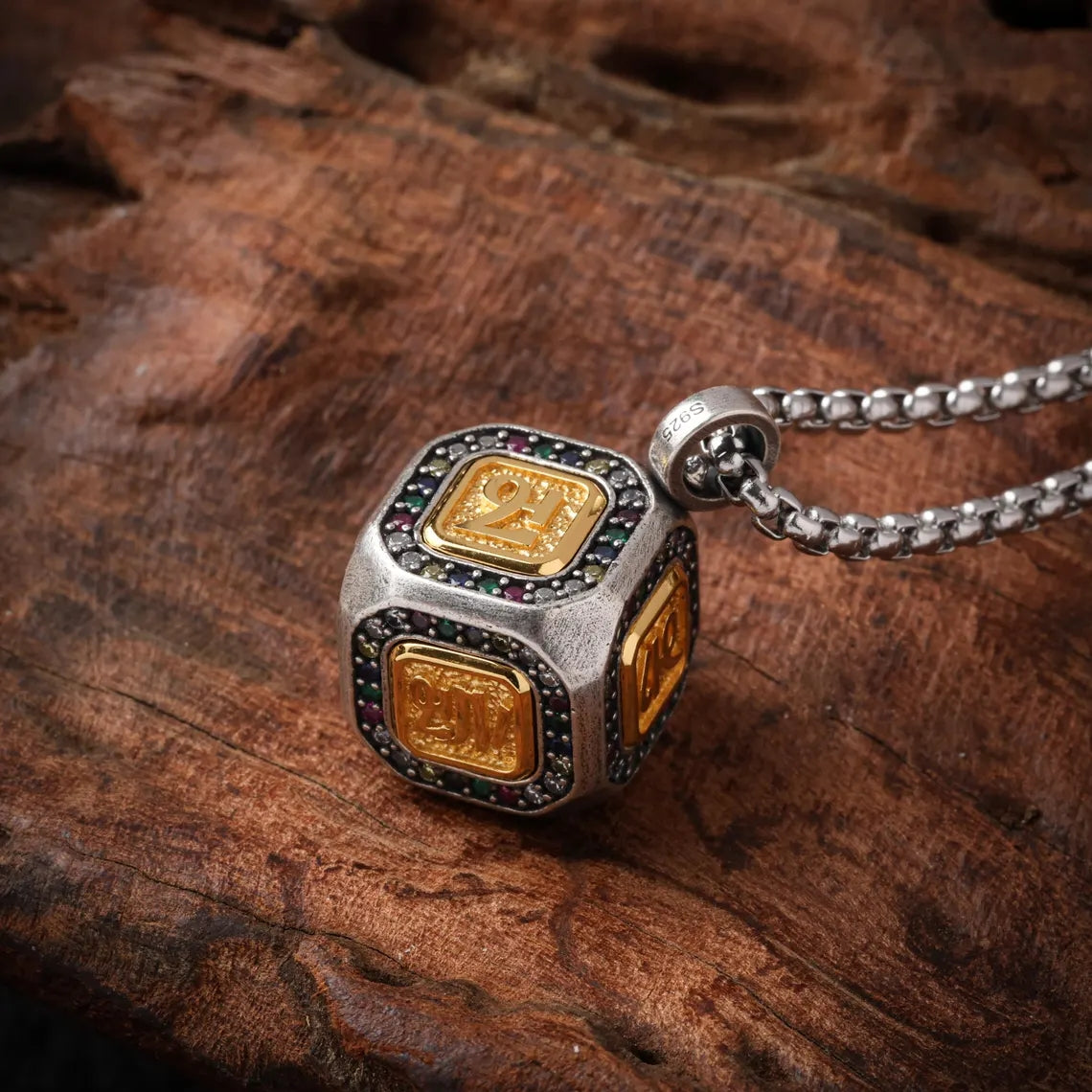 Dharma Deer The Mantra "Om Mani Pad me Hum" Pendant