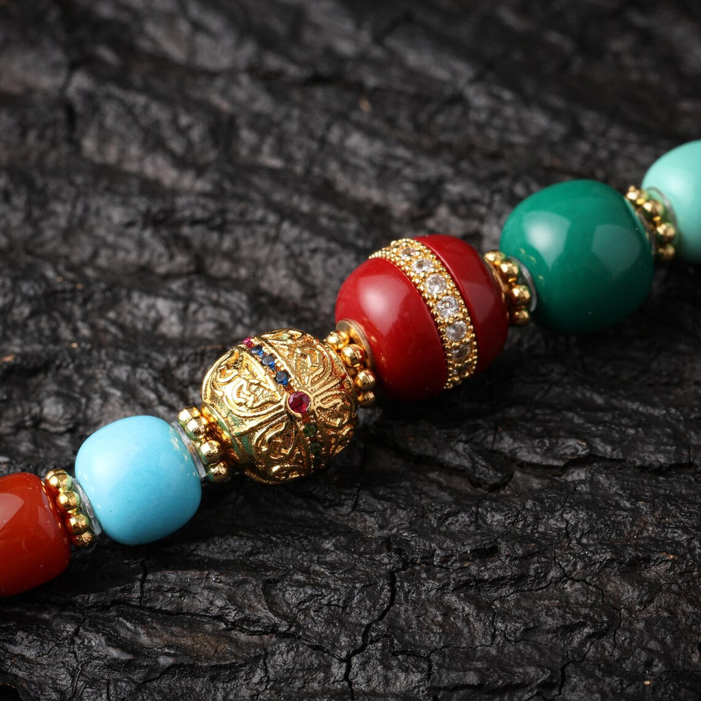 Dharma Deer Tibetan 18K Gold-Plated 108 Mala Beads